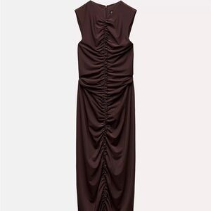NWT Zara Ruffled Midi Dress